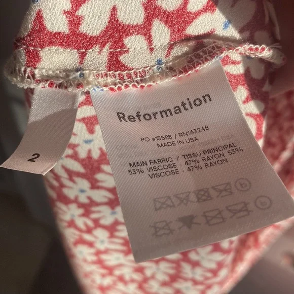 Reformation Red Floral Dress - Picture 5 of 6